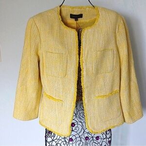 Talbots Yellow Tweed Blazer